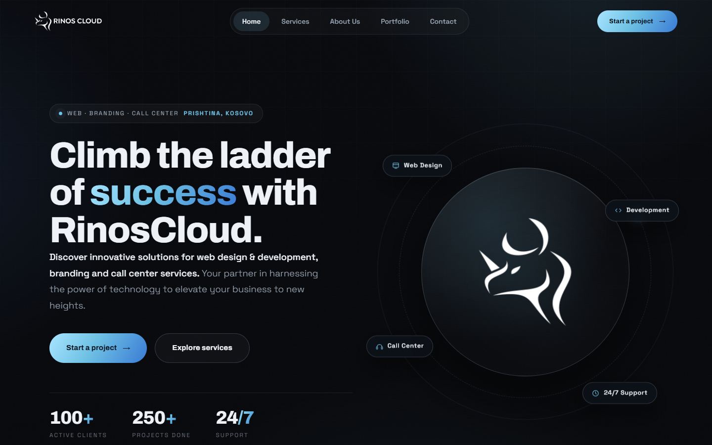 RinosCloud website preview